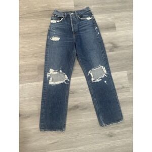Agolde 90's loose fit~psyche~size27 professionally hemmed~high rise~distressed